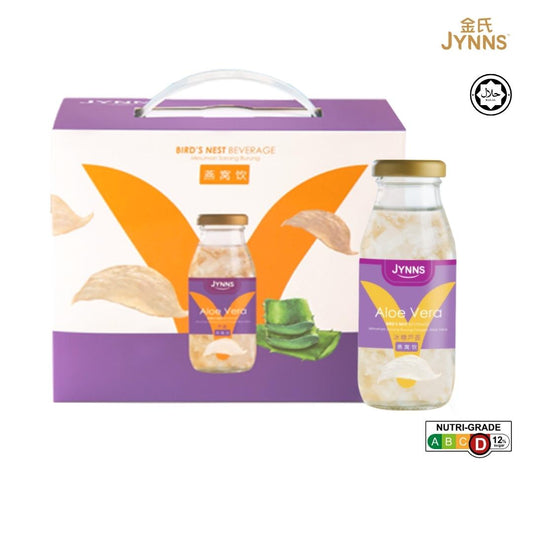 BN32 JYNNS Aloe Vera Bird's Nest Beverage 金氏燕窝饮 - 芦荟 200ml x 6 Bottle