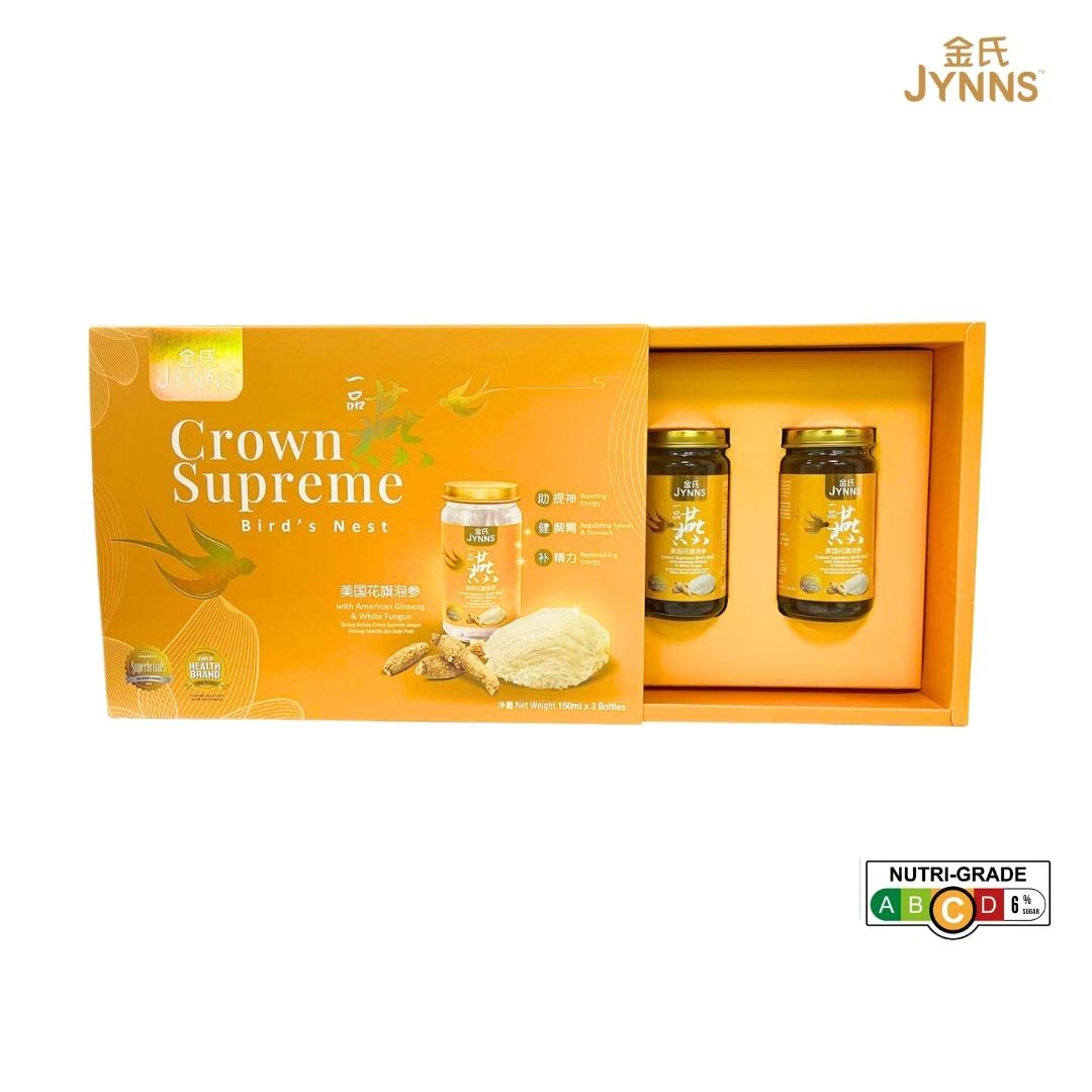 CS04 JYNNS Crown Supreme Bird’s Nest American Ginseng & White Fungus 金氏一品燕 - 美国花旗泡参 3 Bottles x 150ml
