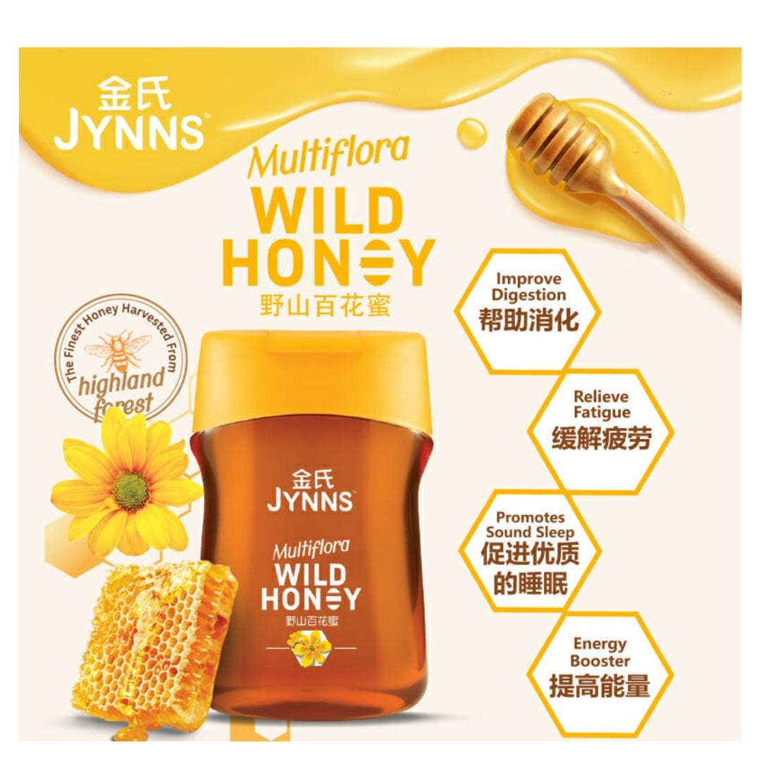 JYNNS Multiflora Wild Honey 350ml / Bottle