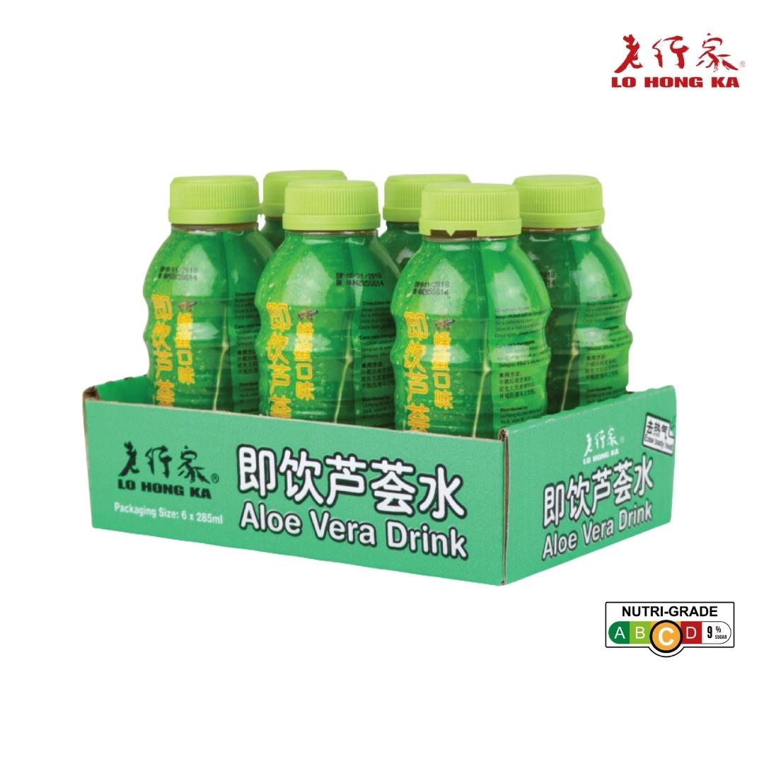 Lo Hong Ka Aloe Vera Drink Honey 285mlx6 Bottles