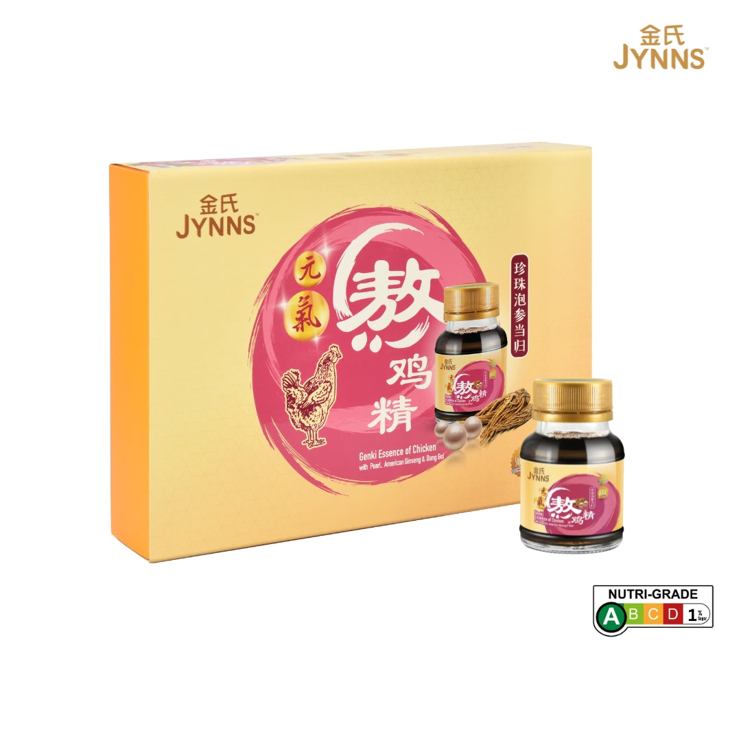 (Mid-Autumn Promo) JYNNS Genki Essence of Chicken with Pearl, American Ginseng & Dang Gui 70mlx6