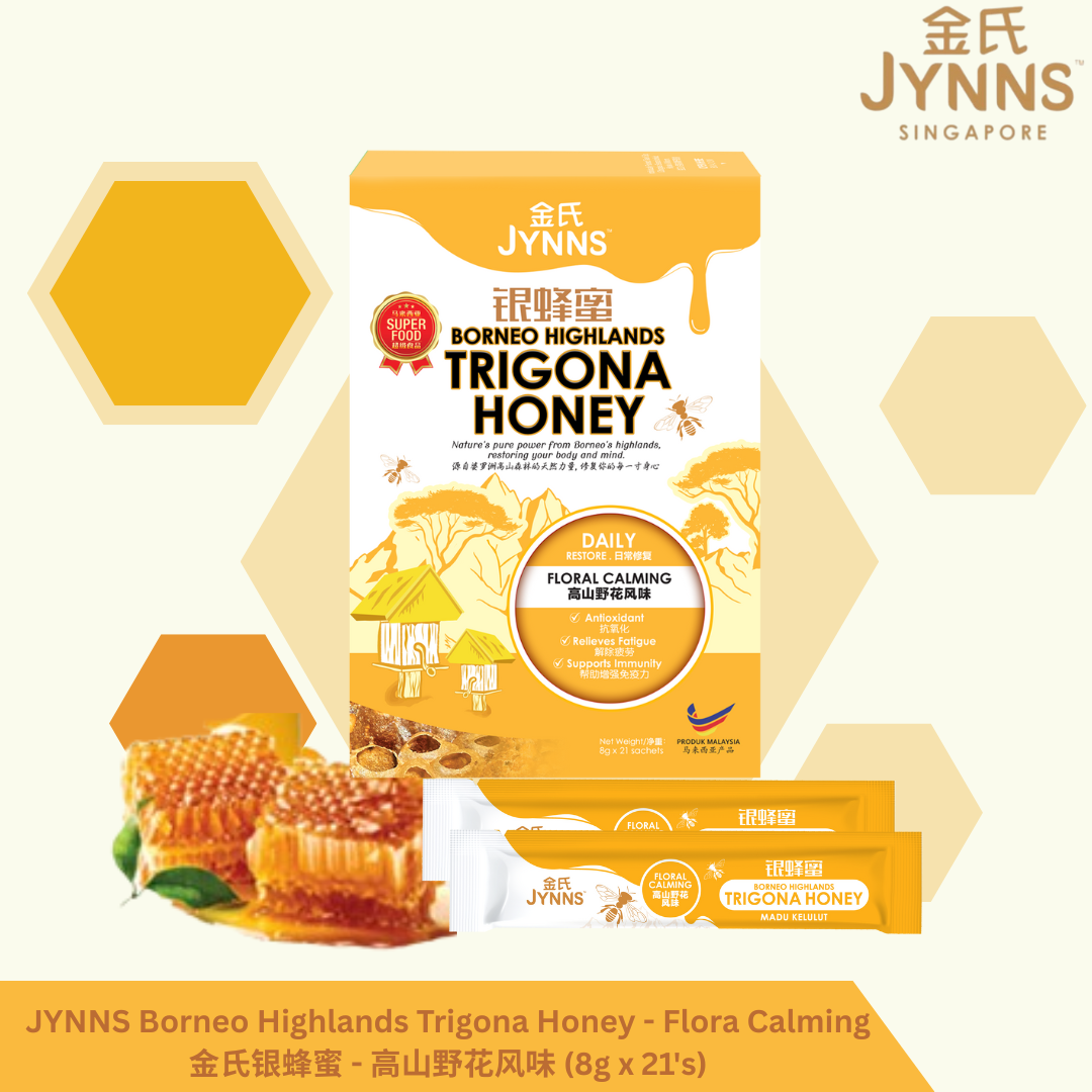 JYNNS Borneo Highlands Trigona Honey - Flora Calming 金氏银蜂蜜 - 高山野花风味 (8g x 21's)
