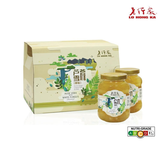 Lo Hong Ka Aloe Vera with White Fungus 220gx4 Bottles
